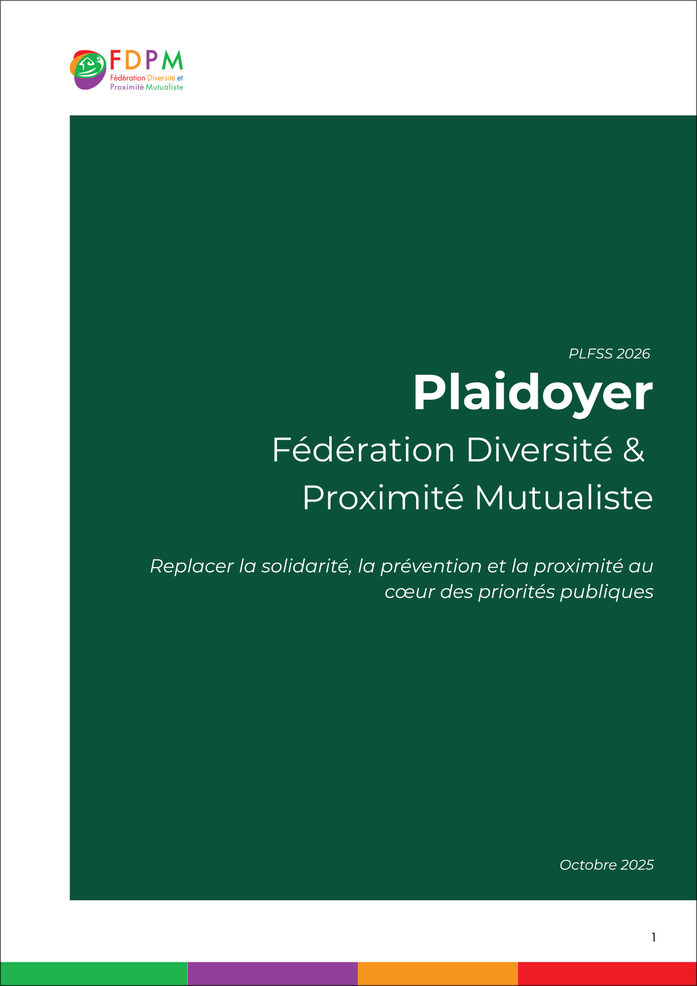PLaidoyer FDPM - PLFSS 2026